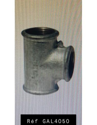 TE 90° EGAL FILET F/F/F GALVA 1"