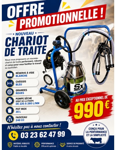 CHARIOT DE TRAITE  PRIX EXCEPTIONNEL